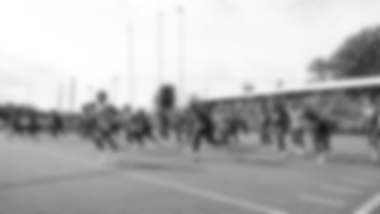 Team stretching during training camp on day 1 of practice, Tuesday July 22, 2025