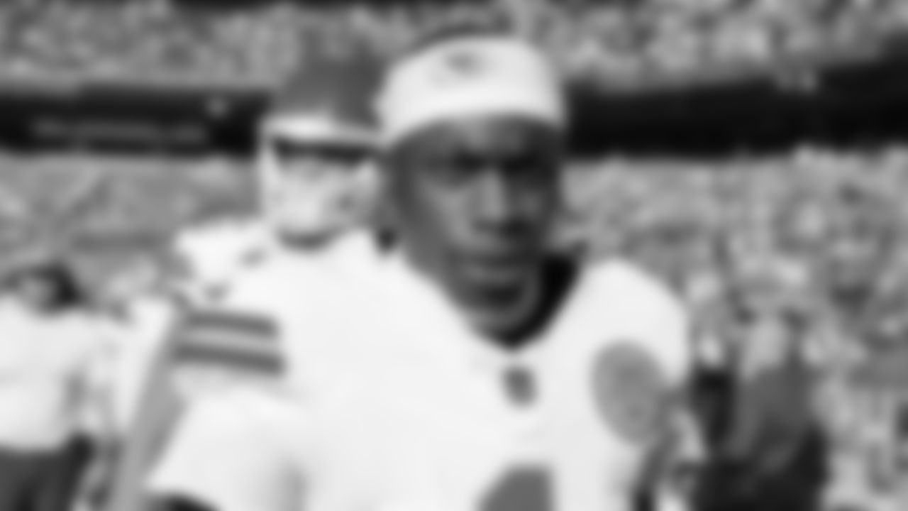 Kansas City Chiefs wide receiver Xavier Worthy (1) on the field prior to a week 11 NFL Football game against the Denver Broncos on Sunday, November 16, 2025 in Denver, Colorado.