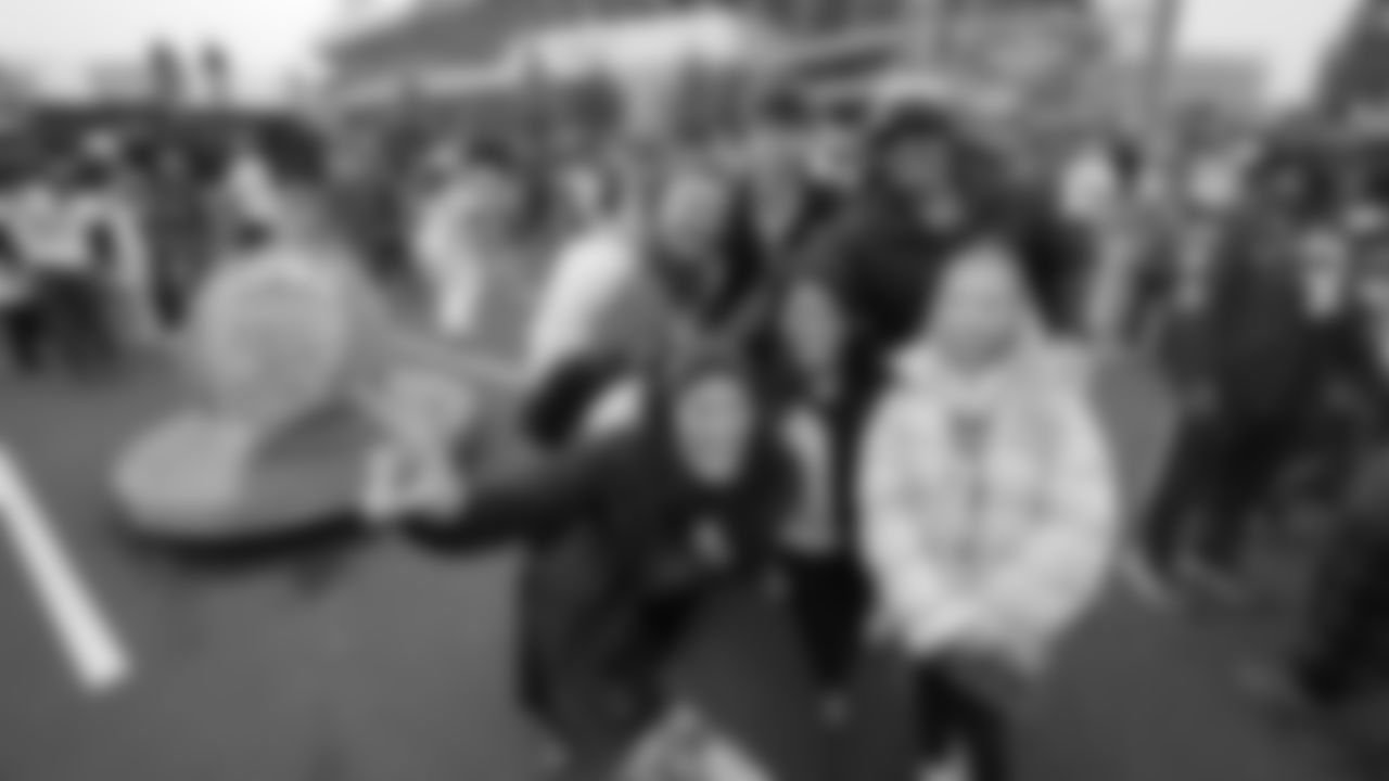 Kansas City Chiefs fans in the parking lots at GEHA Field at Arrowhead Stadium prior to a week 12 NFL football game against the Indianapolis Colts, Sunday, November 23, 2025 in Kansas City, MO.