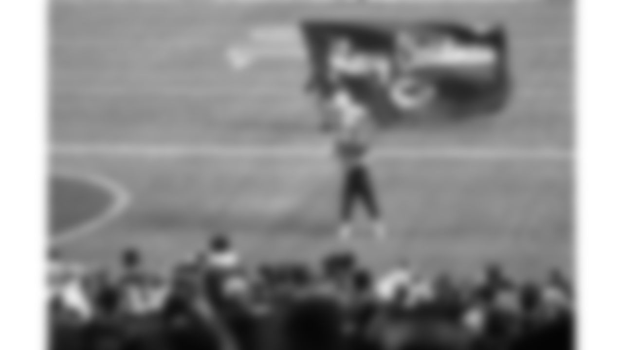 The Kansas City Chiefs Cheerleaders and Entertainment teams during a week 17 NFL Football game against the Denver Broncos on December 25, 2025 in Kansas City, MO.