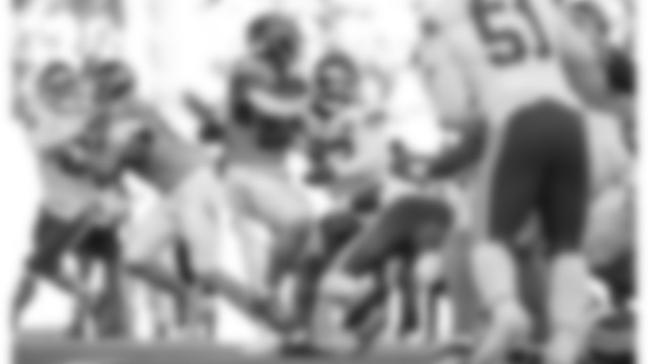 Kansas City Chiefs defensive tackle Zacch Pickens (93) makes a tackle during a week 16 NFL Football game against the Tennessee Titans on Sunday, December 21, 2025 in Nashville, Tennessee.