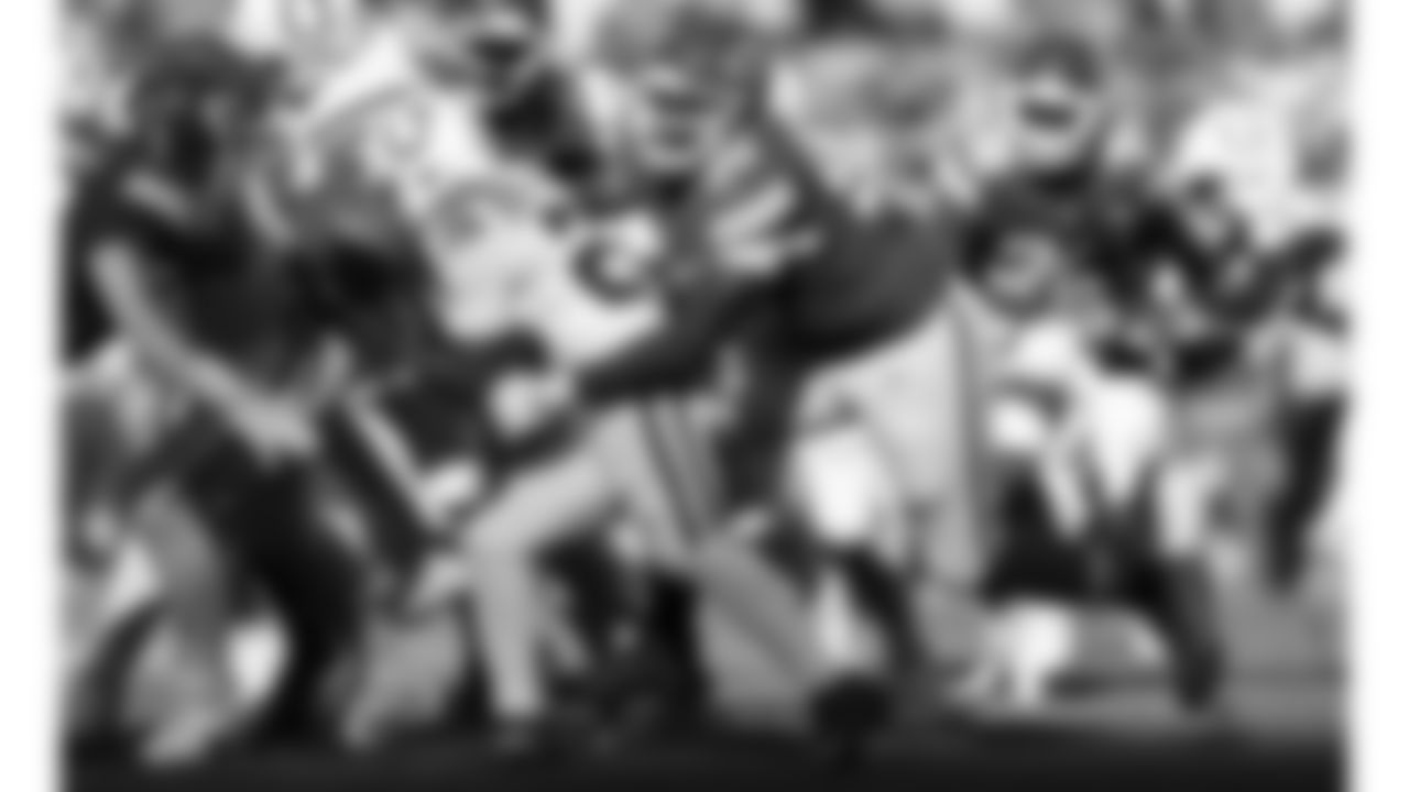 Kansas City Chiefs defensive tackle Chris Jones (95) makes a tackle during a week 12 NFL Football game against the Indianapolis Colts on Sunday, November 23, 2025 in Kansas City, MO