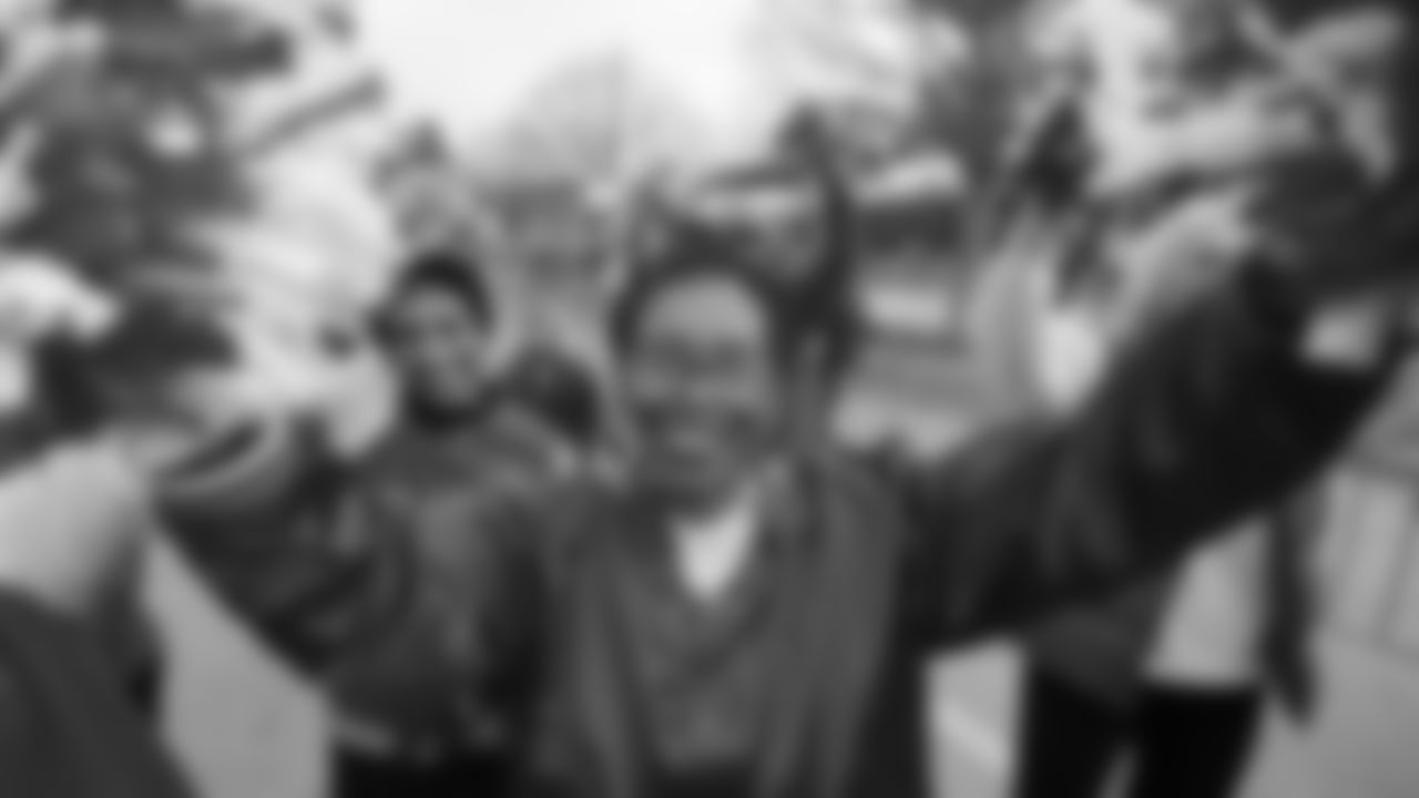 Kansas City Chiefs Alumni Cheerleaders in the pregame parade prior to a week 12 NFL Football game against the Indianapolis Colts on Sunday, November 23, 2025 in Kansas City, MO.