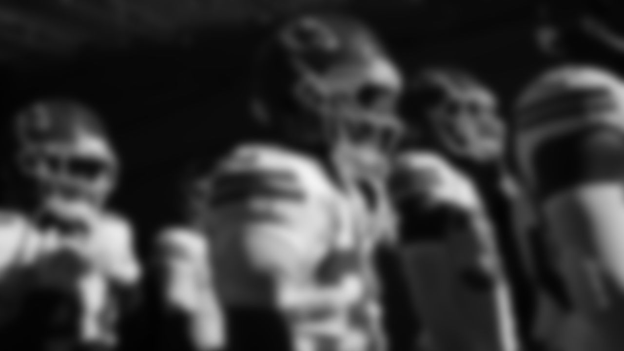 Kansas City Chiefs defensive back Kevin Knowles (38) smiles in the tunnel prior to a week 16 NFL Football game against the Tennessee Titans on Sunday, December 21, 2025 in Nashville, Tennessee.