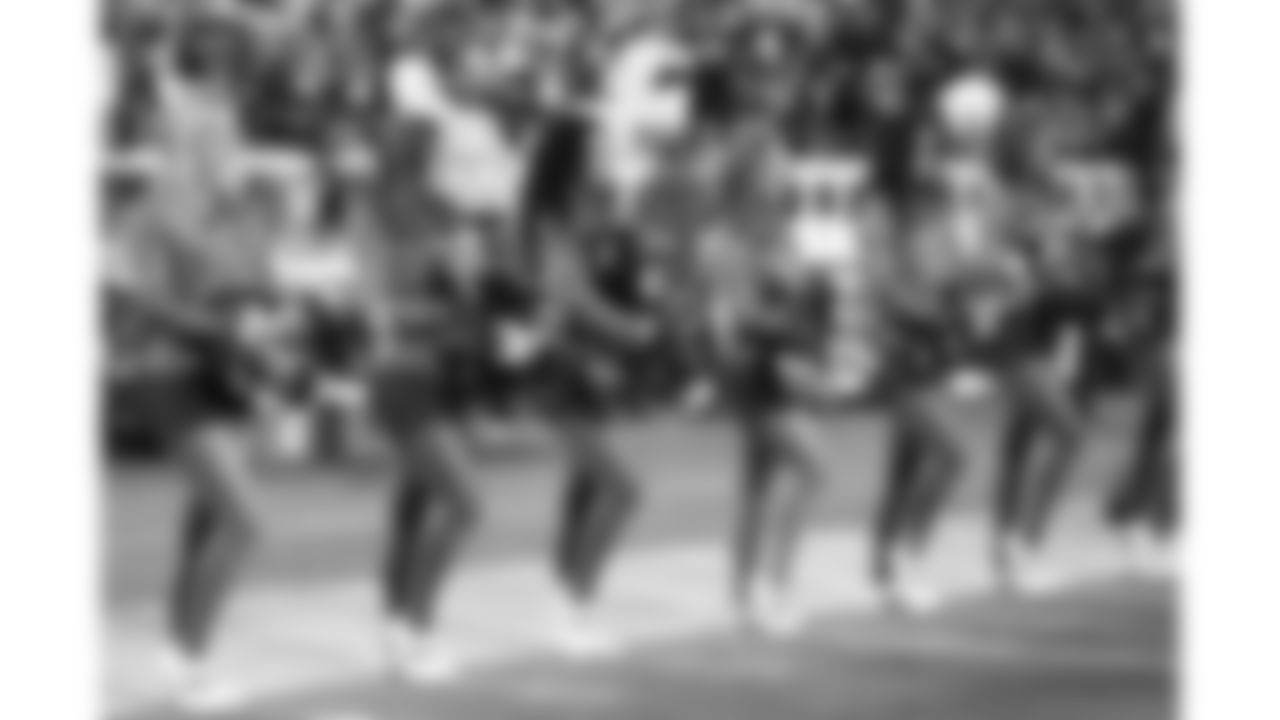 Kansas City Chiefs Cheerleaders before a week 8 NFL football game against the Washington Commanders, Monday, October 27, 2025, in Kansas City, MO.