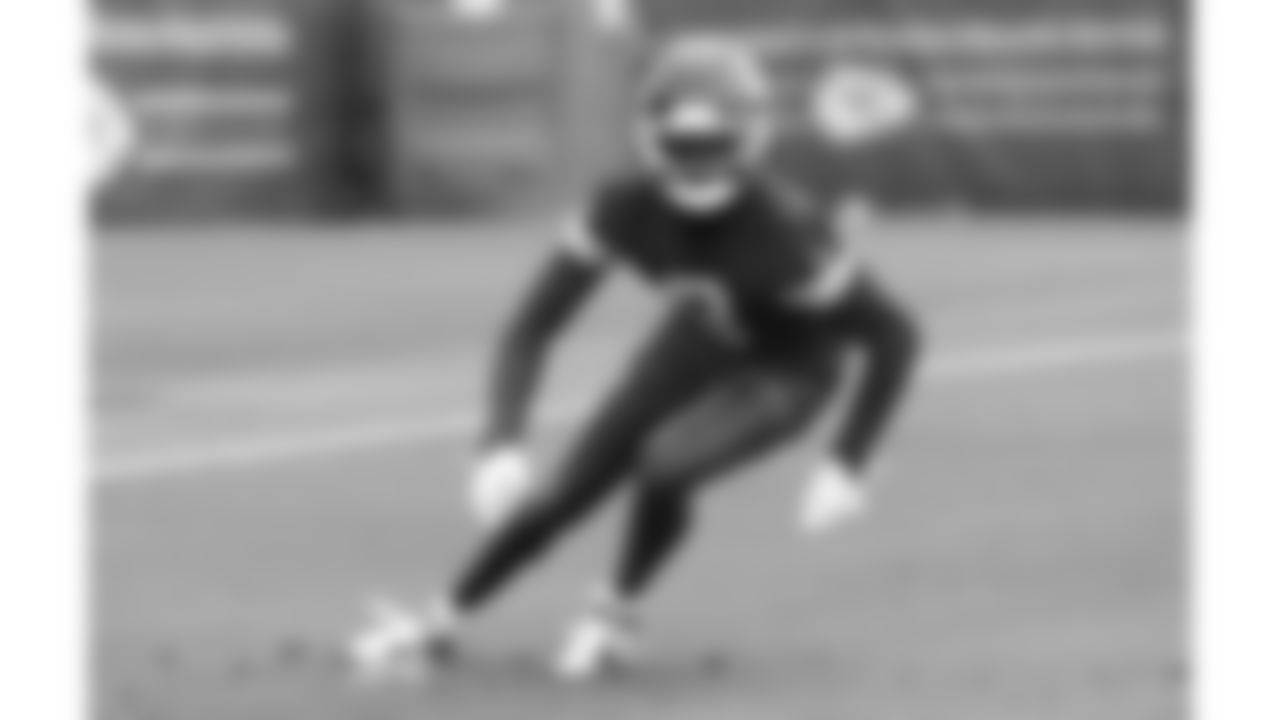Kansas City Chiefs wide receiver Justyn Ross (8) practices during phase 3 of OTAs on Tuesday June 17, 2025 in Kansas City, MO.