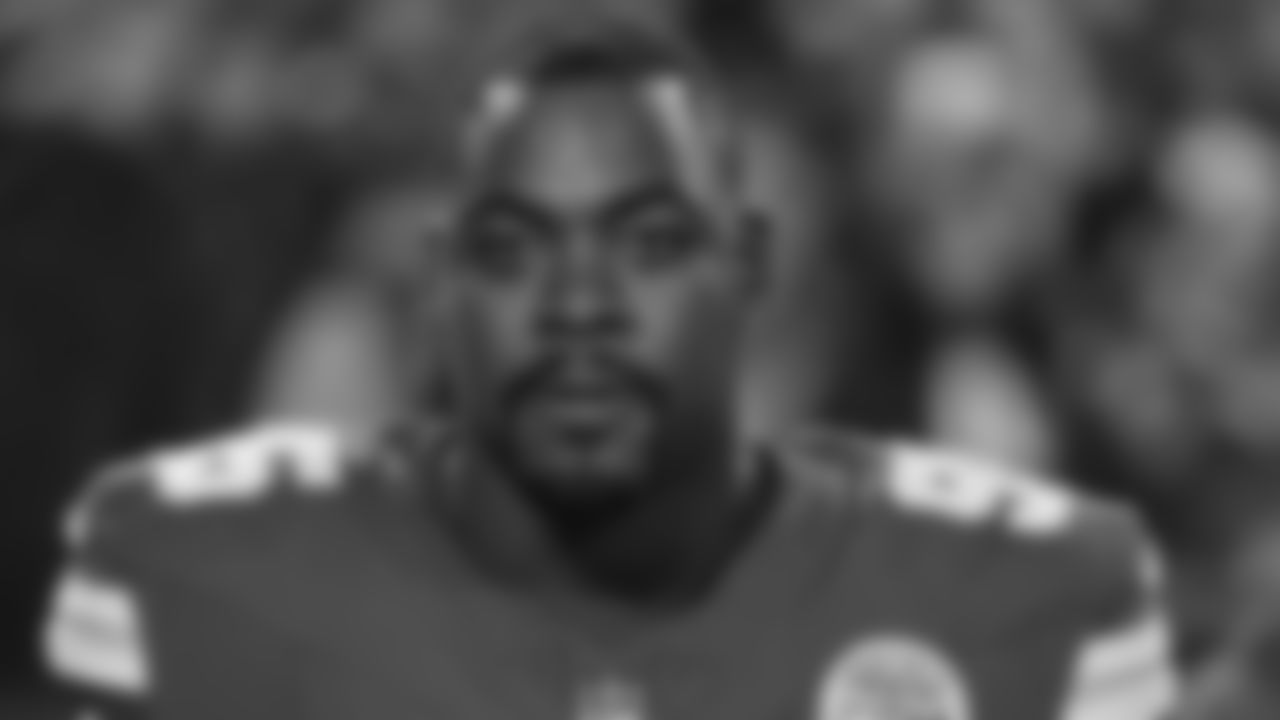 Kansas City Chiefs defensive tackle Chris Jones (95) during the National Anthem prior to an NFL week 14 matchup against the Houston Texans, Sunday December 7, 2025.