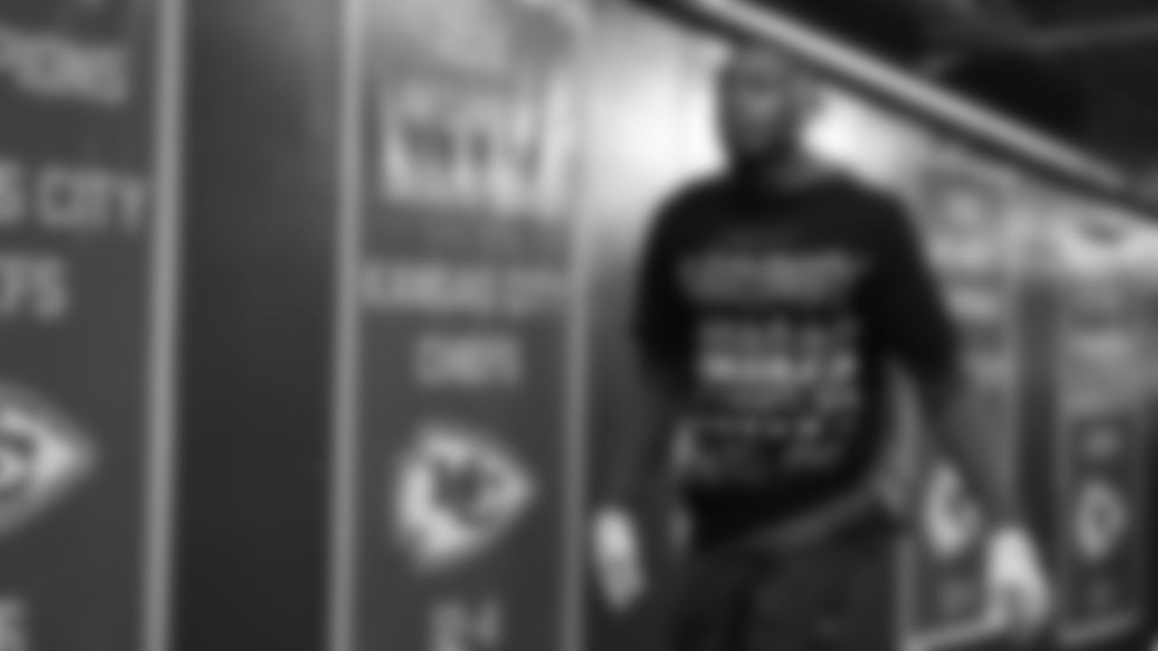 Kansas City Chiefs wide receiver Xavier Worthy (1) in the tunnel prior to a week 8 NFL Football game against the Washington Commanders on Monday, October 27, 2025 in Kansas City, MO.