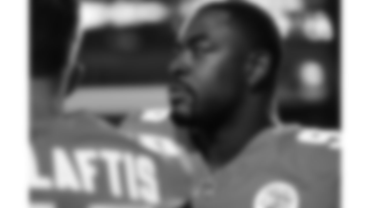 Kansas City Chiefs defensive tackle Chris Jones (95) on the field prior to a week 8 NFL Football game against the Washington Commanders on Monday, October 27, 2025 in Kansas City, MO.