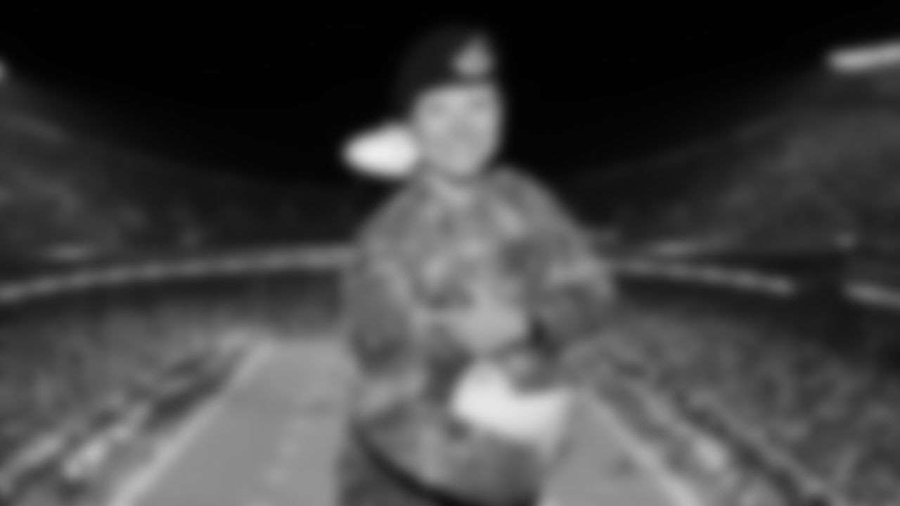 Tribute to the Troops - MSGT Brittany Hall on the GEHA Deck during an NFL week 14 matchup against the Houston Texans, Sunday December 7, 2025.