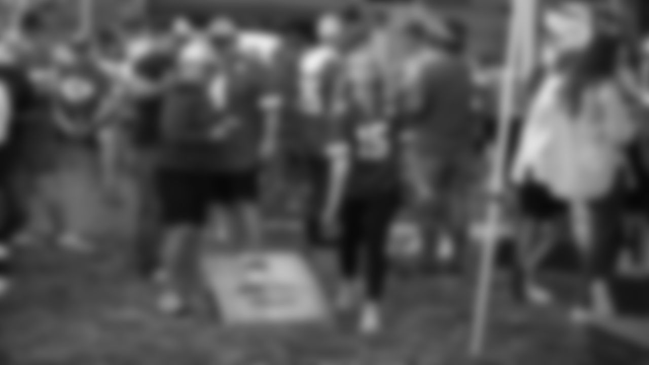 Fans prior to a week 6 NFL Football game against the Detroit Lions on Sunday, October 12, 2025 in Kansas City, MO.