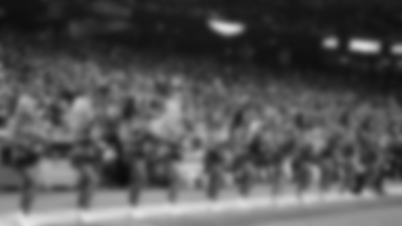 Kansas City Chiefs Cheerleaders before a week 8 NFL football game against the Washington Commanders, Monday, October 27, 2025, in Kansas City, MO.