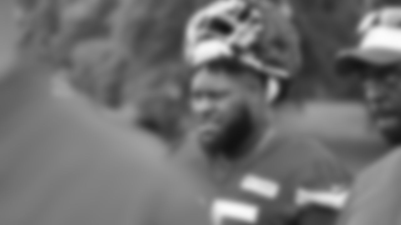 Kansas City Chiefs offensive lineman Trey Smith (65) on the sideline during day 3 of training camp on Thursday July 24, 2025.