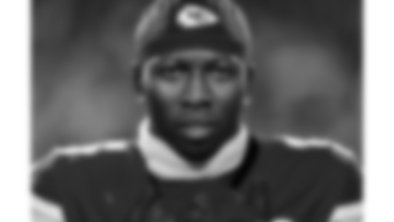 Kansas City Chiefs wide receiver Hollywood Brown (5) during the National Anthem prior to a week 8 NFL Football game against the Washington Commanders on Monday, October 27, 2025 in Kansas City, MO.