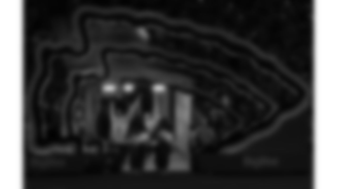 Kansas City Chiefs Cheerleaders before a week 8 NFL football game against the Washington Commanders, Monday, October 27, 2025, in Kansas City, MO.