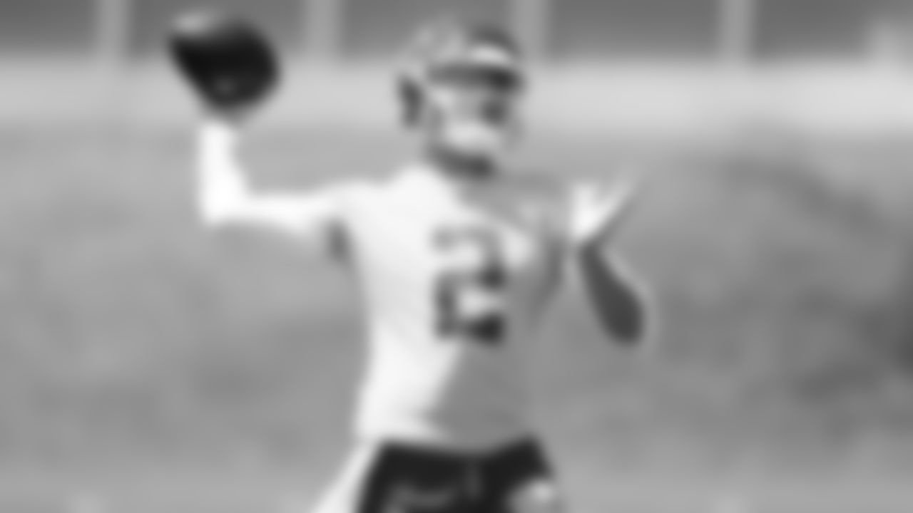 Kansas City Chiefs quarterback Ian Book (2) at practice during day 1 of minicamp on Wednesday, June 12, 2024 in Kansas City, MO.