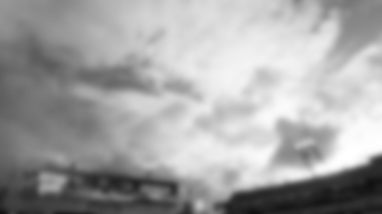 The sky prior to a week 5 NFL football game against the Jacksonville Jaguars, Monday, October 6, 2025, in Jacksonville, FL.