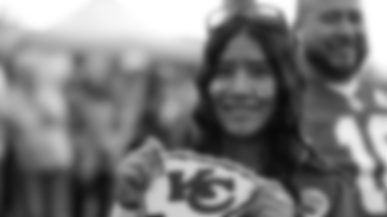 A fan prior to a week 6 NFL Football game against the Detroit Lions on Sunday, October 12, 2025 in Kansas City, MO.