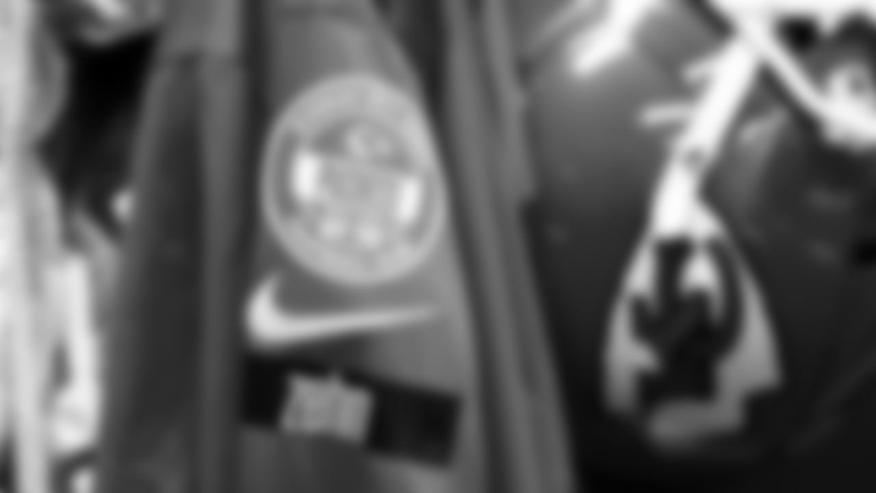 Locker room details before the regular season Week 9 NFL Football Game on Sunday, November 5, 2023 at Deutsche Bank Park in Frankfurt, Germany.