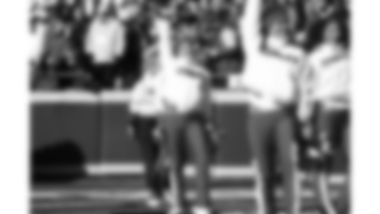 Kansas City Chiefs Cheerleaders perform during a week 15 NFL Football game against the Los Angeles Chargers on Sunday, December 14, 2025 in Kansas City, MO.