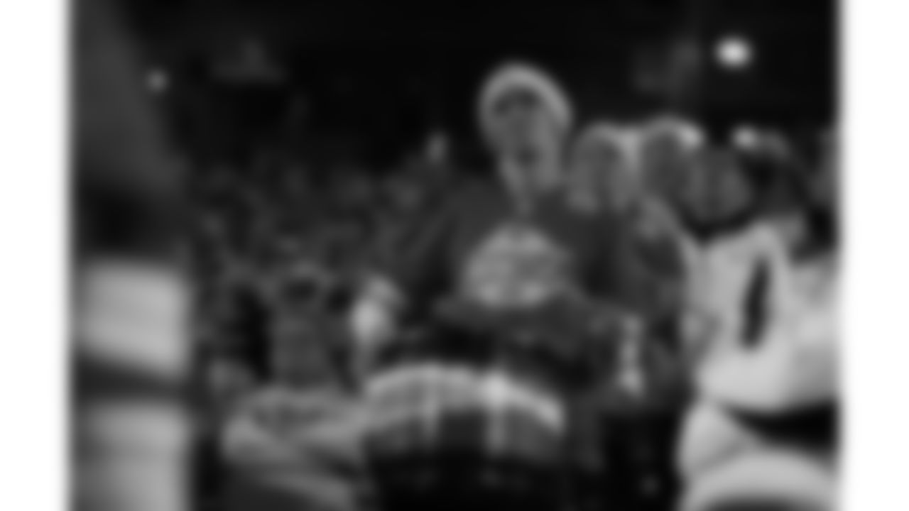 The Kansas City Chiefs Cheerleaders and Entertainment teams during a week 17 NFL Football game against the Denver Broncos on December 25, 2025 in Kansas City, MO.