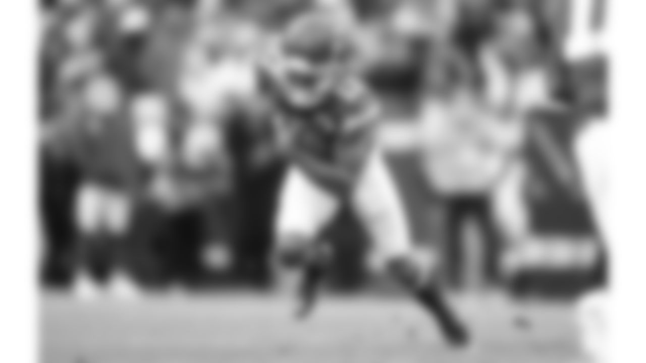 Kansas City Chiefs wide receiver Richie James (17) runs with the ball during the Week 16 NFL football game on Monday, December 25, 2023 at GEHA Field at Arrowhead Stadium.