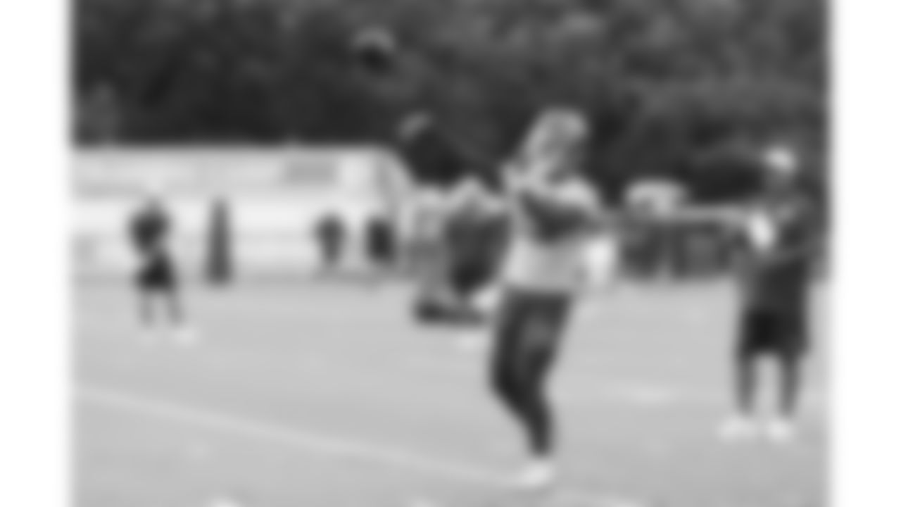 Kansas City Chiefs quarterback Chris Oladokun (19) on the field during training camp on day 4 of practice Friday, July 25, 2025.