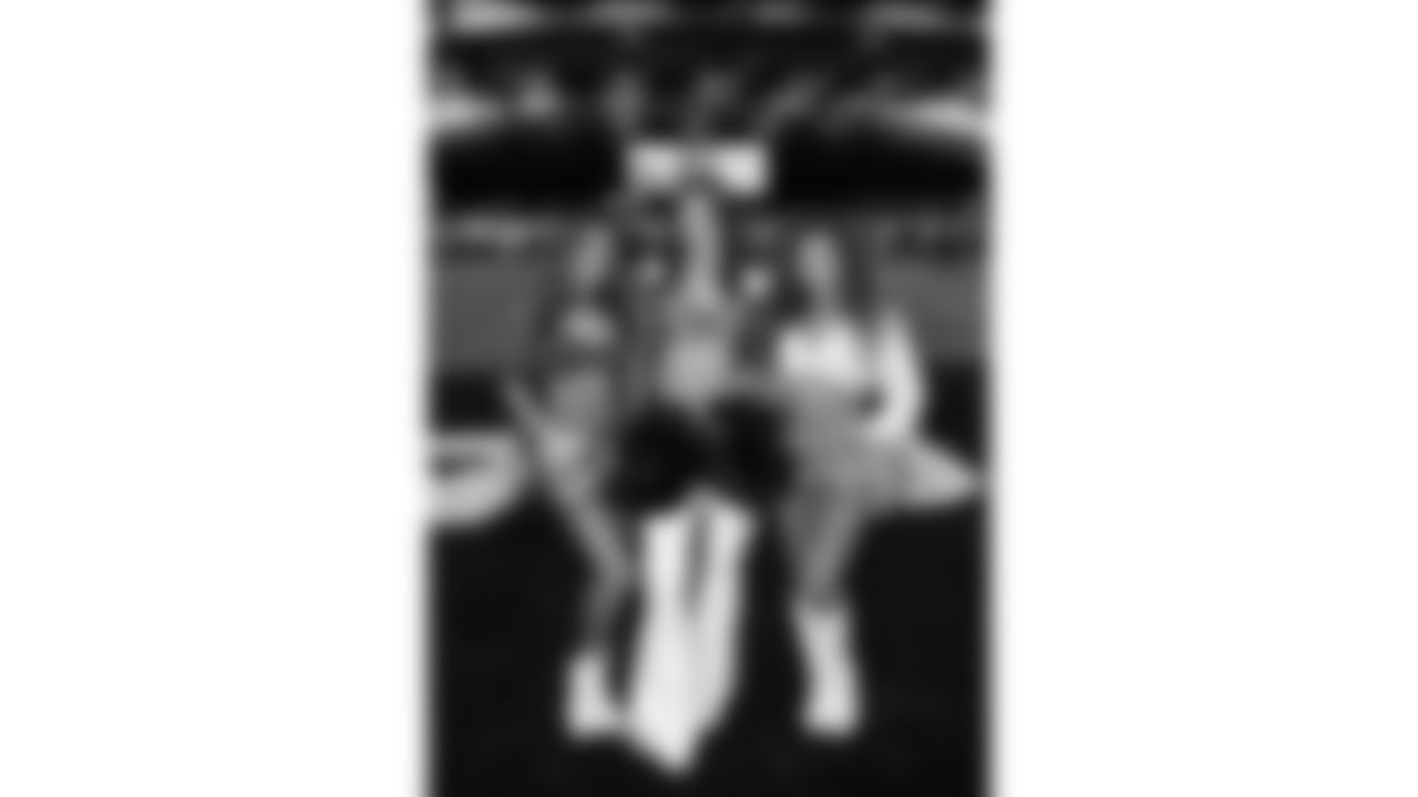 Kansas City Chiefs Cheerleaders Sadie poses with fellow Pro Bowl Cheerleaders at the 2026 Pro Bowl opening night at the Moscone Center in San Francisco, California on Monday, February 2, 2026.