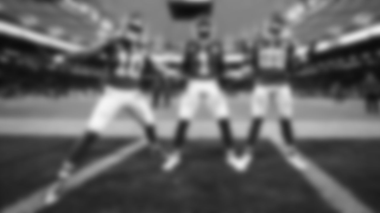 Kansas City Chiefs running backs pose for a photo prior to the Week 9 NFL football game against the Miami Dolphins on Sunday, November 5, 2023 in Frankfurt, Germany.