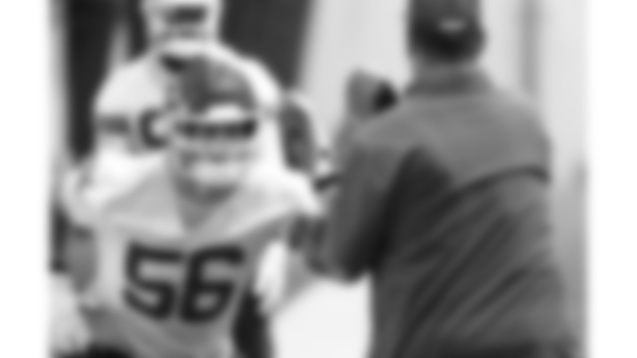 Kansas City Chiefs defensive end George Karlaftis (56) practices during phase 3 of OTAs on Tuesday, June 3, 2025 in Kansas City, MO.