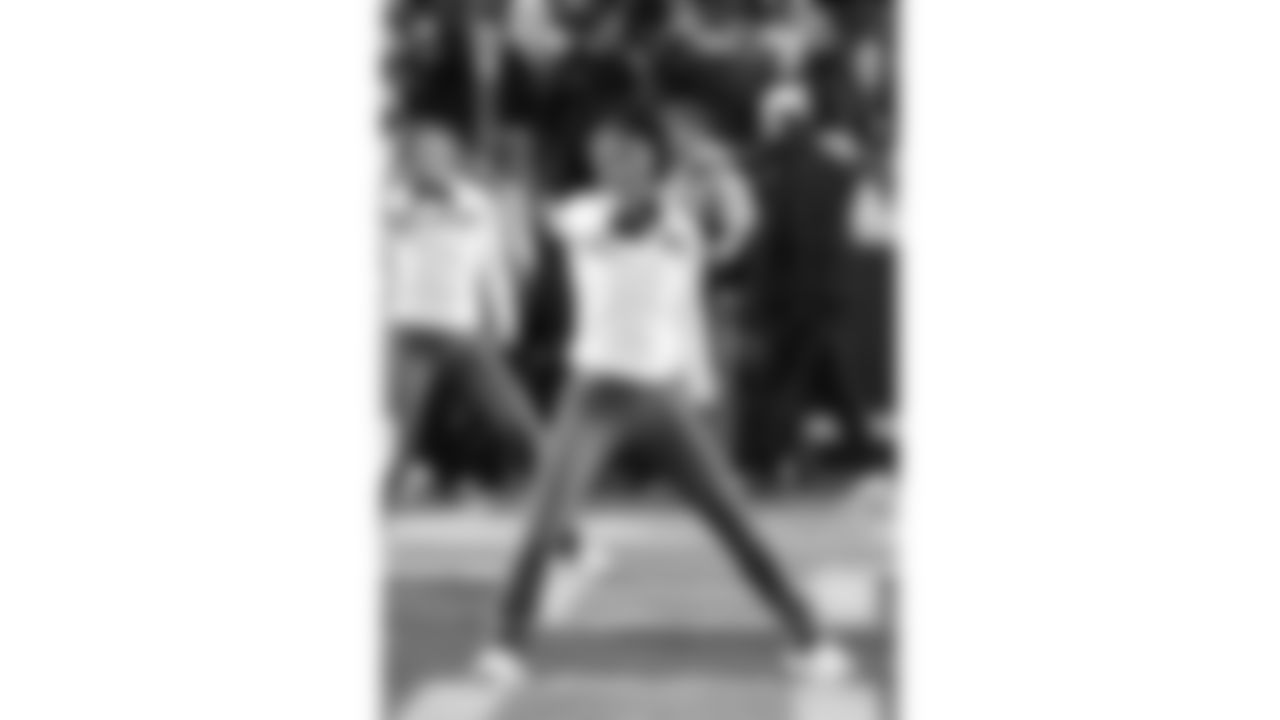 Kansas City Chiefs Cheerleaders perform during a week 14 NFL Football game against the Houston Texans on Sunday, December 7, 2025 in Kansas City, MO.