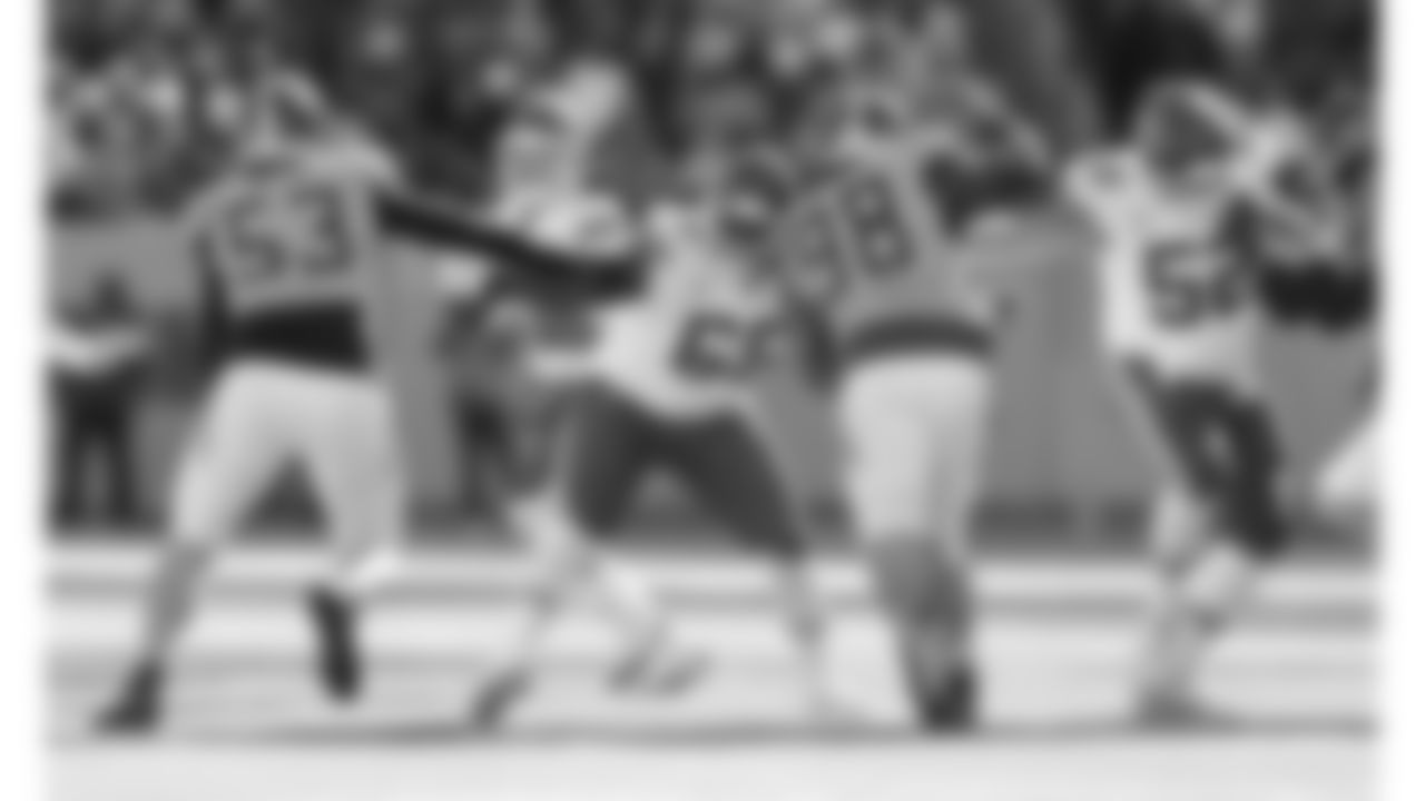 Kansas City Chiefs offensive lineman Trey Smith (65) defends during a week 16 NFL Football game against the Tennessee Titans on Sunday, December 21, 2025 in Nashville, Tennessee.