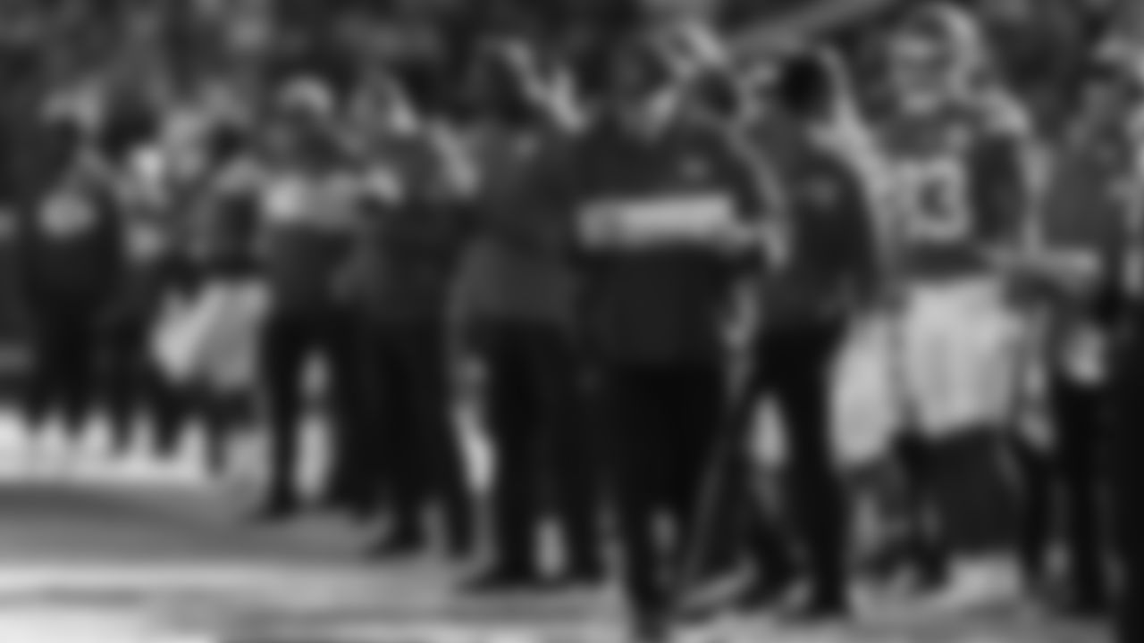 Kansas City Chiefs Head Coach Andy Reid walks the side line during a week 12 NFL Football game against the Indianapolis Colts on Sunday, November 23, 2025 in Kansas City, MO