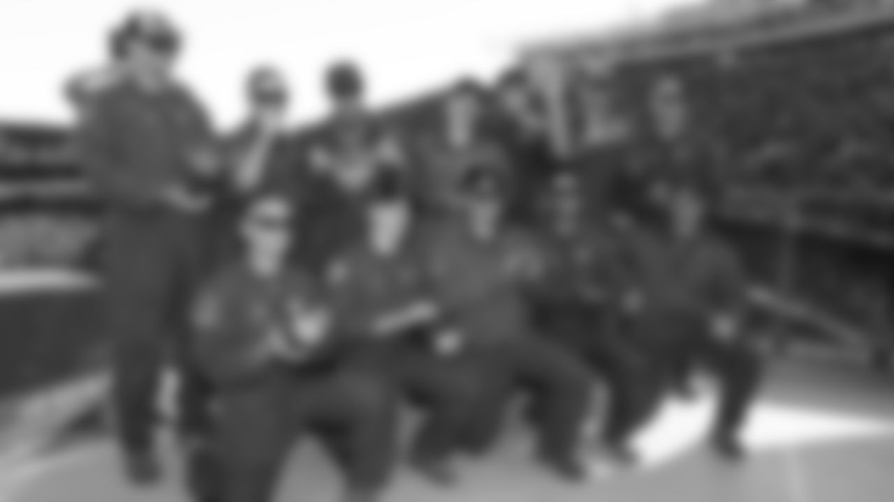 Flyover recognition - 87th Flying Training Squadron, Laughlin AFB on the GEHA Deck during a week 12 NFL Football game against the Indianapolis Colts on Sunday, November 23, 2025 in Kansas City, MO