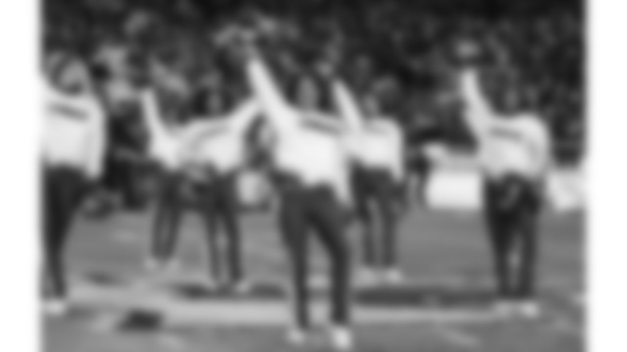 Kansas City Chiefs Cheerleaders perform on the field prior to a week 14 NFL Football game against the Houston Texans on Sunday, December 7, 2025 in Kansas City, MO.