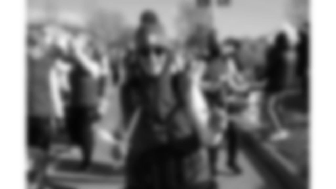 Chiefs Rumble performs prior to a week 15 NFL Football game against the Los Angeles Chargers on Sunday, December 14, 2025 in Kansas City, MO.