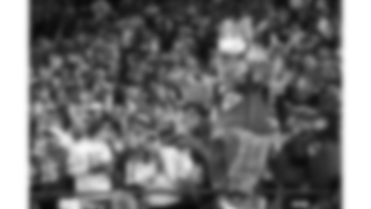 KC Wolf during a week 8 NFL football game against the Washington Commanders, Monday, October 27, 2025, in Kansas City, MO.