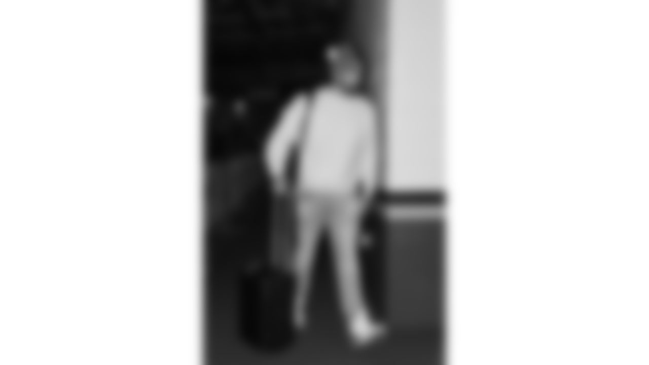 Kansas City Chiefs tackle Matt Waletzko (73) arrives at Nissan Stadium prior to a week 16 NFL Football game against the Tennessee Titans on Sunday, December 21, 2025 in Nashville, Tennessee.