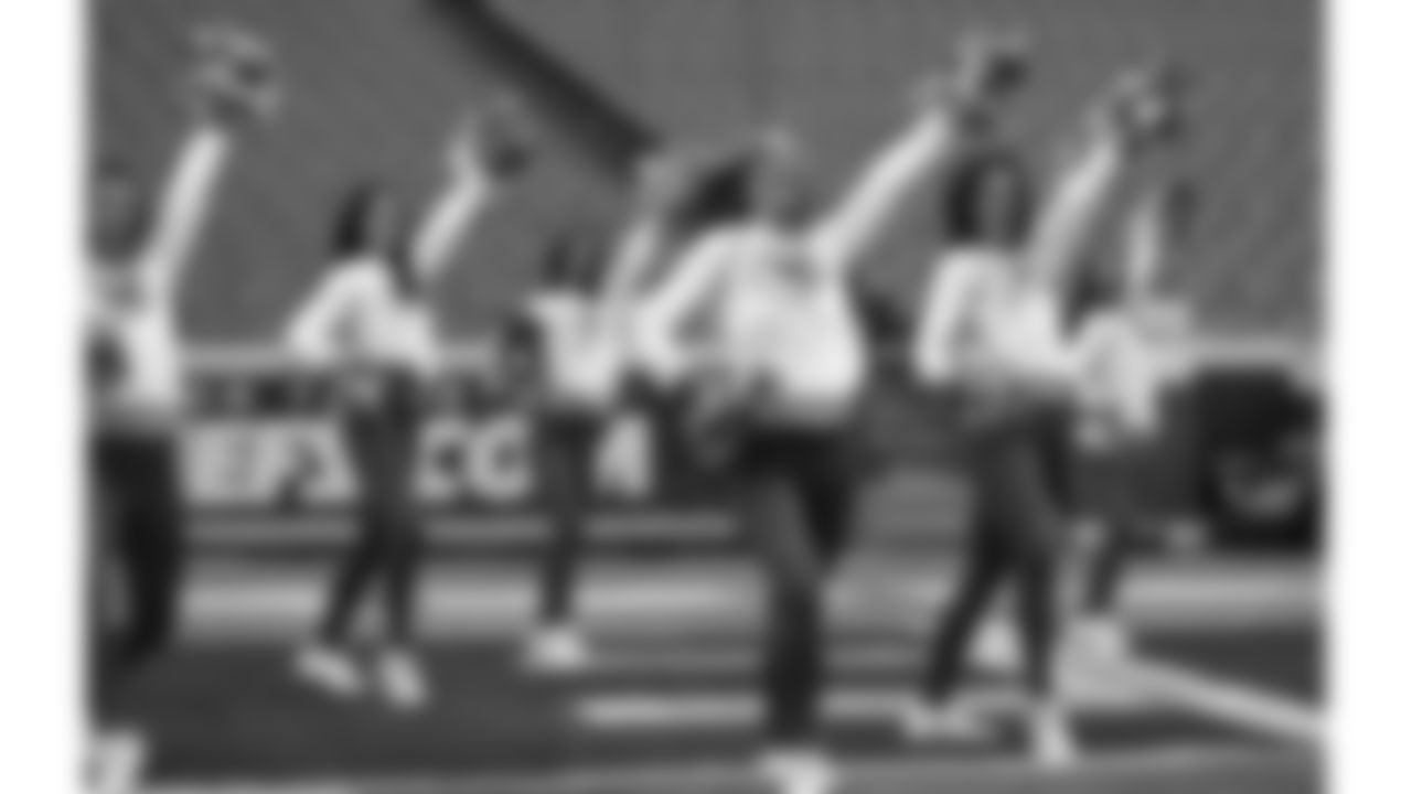 Kansas City Chiefs Cheerleaders during field rehearsal prior to the NFL Week 14 matchup against the Los Angeles Chargers on Sunday, December 11, 2024 in Kansas City, MO.