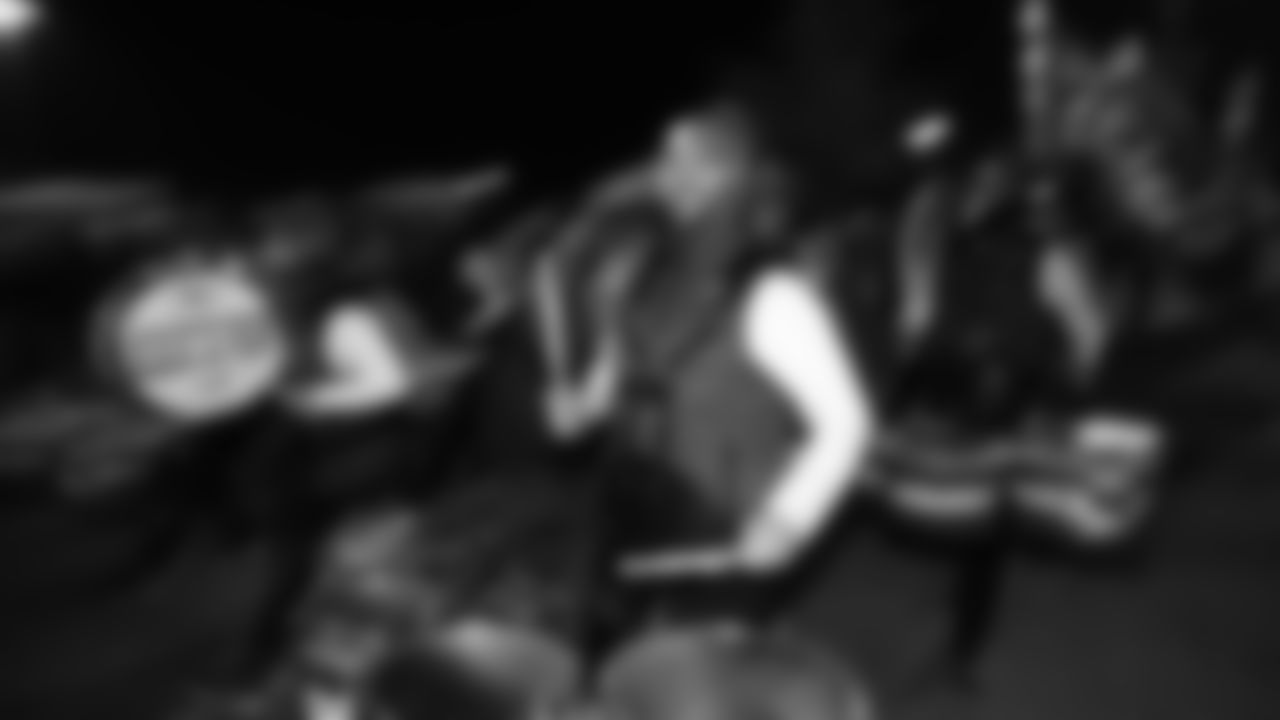 Chiefs Rumble at the pregame parade prior to a week 14 NFL Football game against the Houston Texans on Sunday, December 7, 2025 in Kansas City, MO.