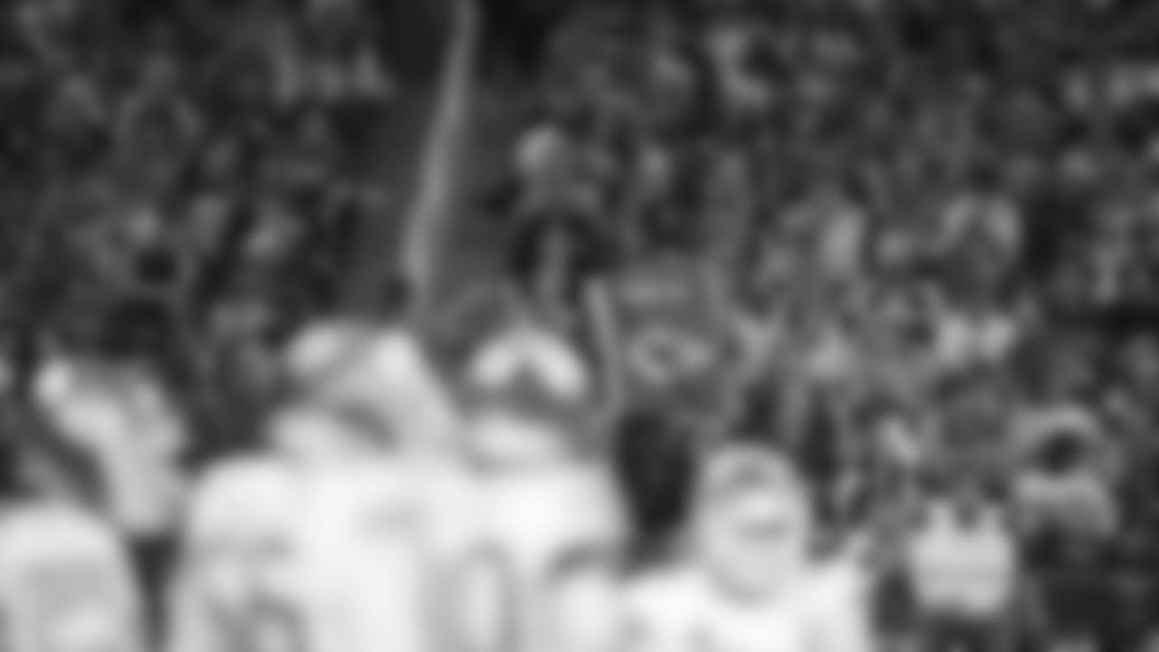 Kansas City Chiefs fans during a week 13 NFL football game against the Dallas Cowboys on Thursday, November 27, 2025 in Arlington, TX.