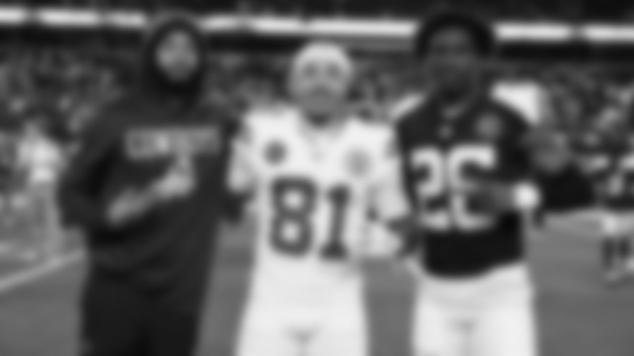 Kansas City Chiefs wide receiver Nikko Remigio (81) after a week 13 NFL football game against the Dallas Cowboys on Thursday, November 27, 2025 in Arlington, TX.