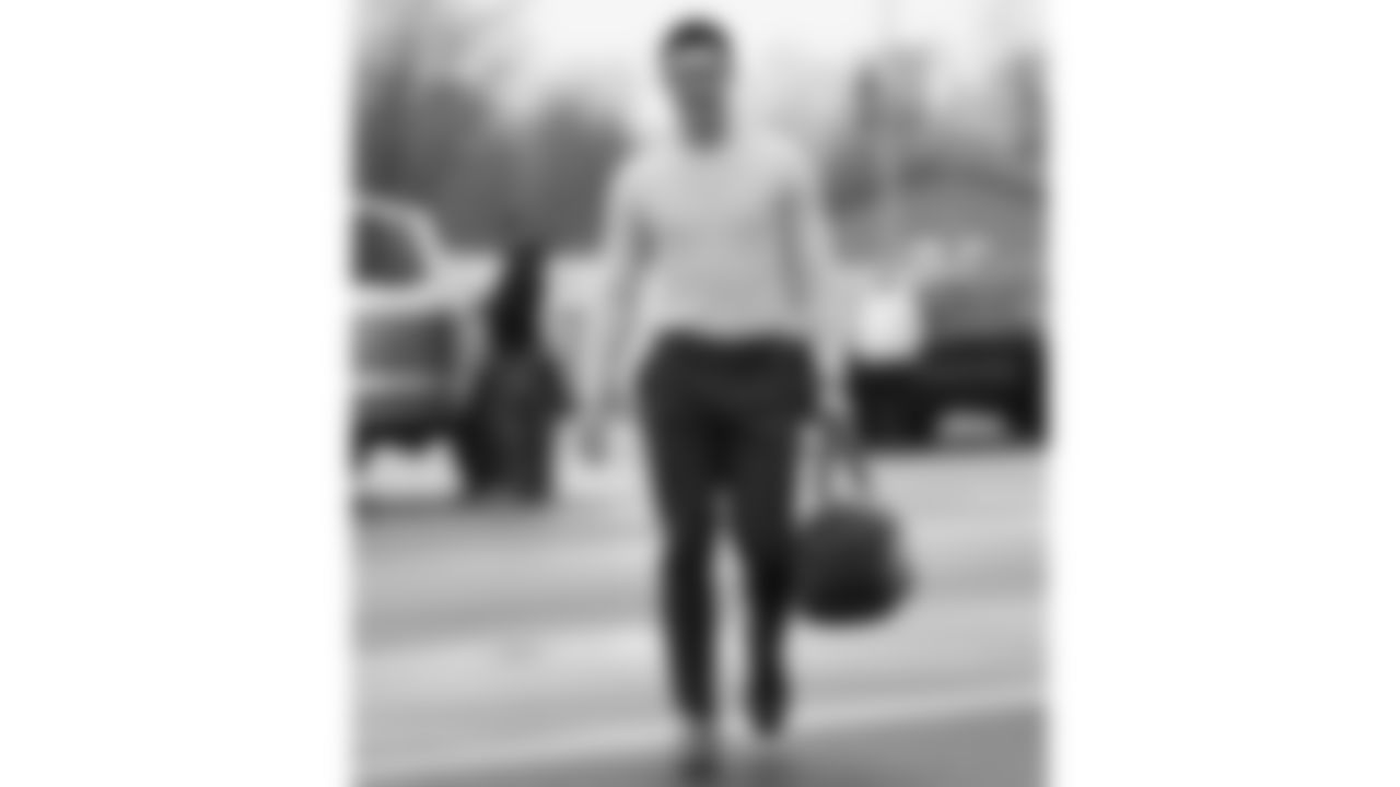 Kansas City Chiefs punter Matt Araiza (14) arrives prior to an NFL week 17 matchup against the Denver Broncos, Thursday, December 25, 2025.