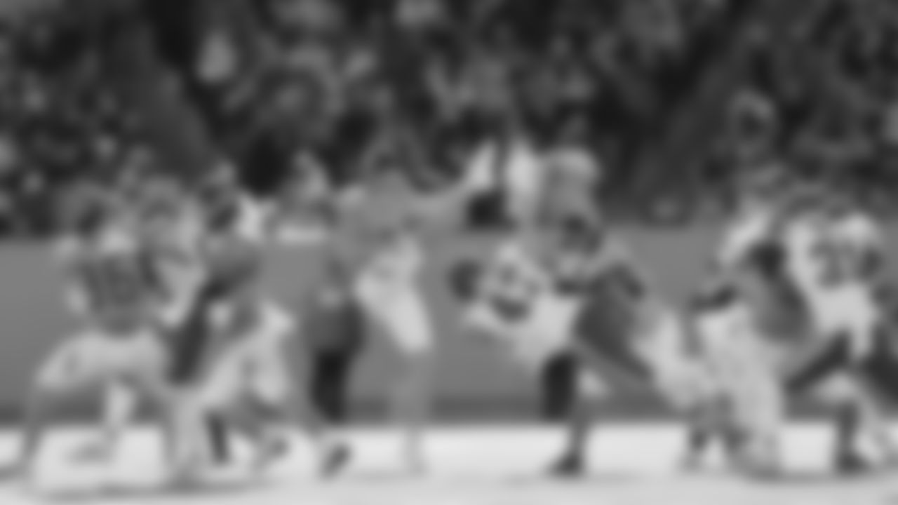 Kansas City Chiefs linebacker Jack Cochrane (43) attempts to block a pass during a week 16 NFL Football game against the Tennessee Titans on Sunday, December 21, 2025 in Nashville, Tennessee.