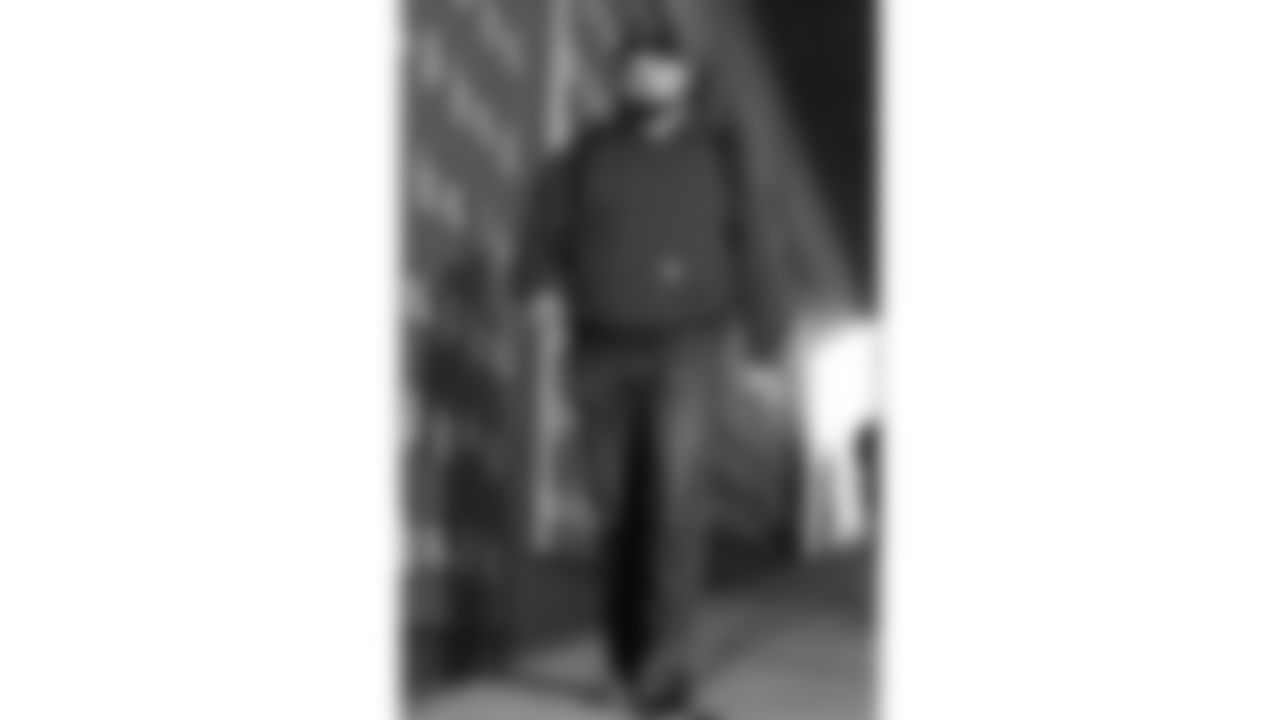 Kansas City Chiefs offensive lineman Mike Caliendo (66) arrives prior to an NFL week 14 matchup against the Houston Texans, Sunday December 7, 2025.