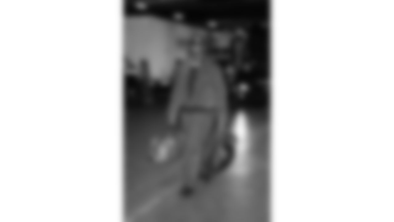 Kansas City Chiefs offensive tackle Wanya Morris (64) arrives prior to a week 11 NFL Football game against the Denver Broncos on Sunday, November 16, 2025 in Denver, Colorado.