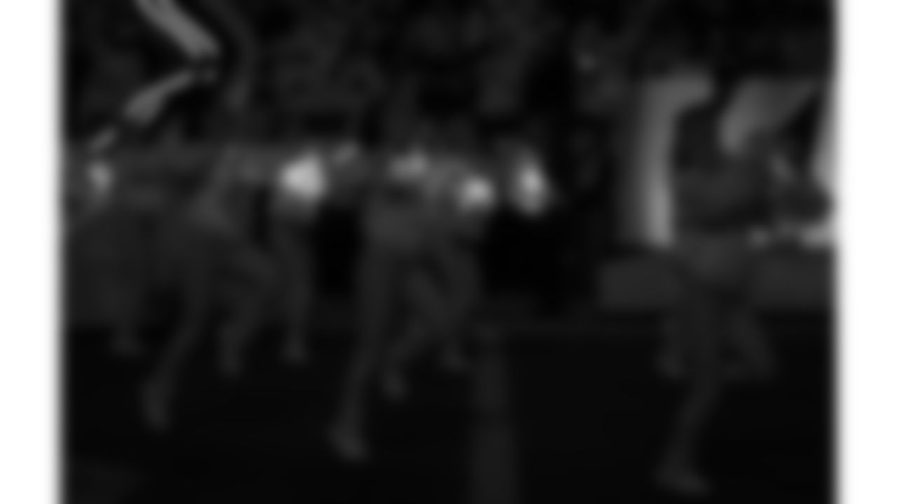 Kansas City Chiefs Cheerleaders enter the field prior to a week 14 NFL Football game against the Houston Texans on Sunday, December 7, 2025 in Kansas City, MO.