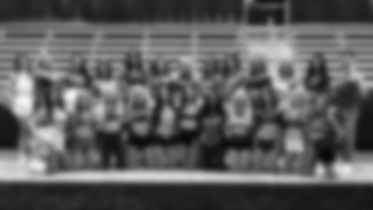 Kansas City Chiefs Cheerleader Sadie and other cheerleaders before the 2026 NFL Pro Bowl in San Francisco, California on Tuesday, February 3, 2026.