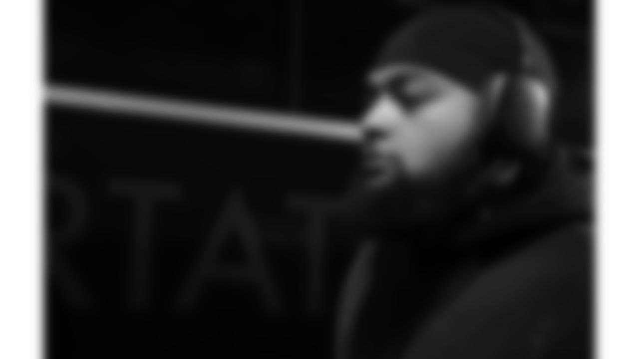 Kansas City Chiefs tackle Kingsley Suamataia (76) arrives prior to a week 13 NFL football game against the Dallas Cowboys on Thursday, November 27, 2025 in Arlington, TX.