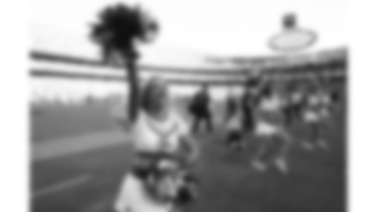 A Kansas City Chiefs Cheerleader during a week 12 NFL football game against the Indianapolis Colts, Sunday, November 23, 2025 in Kansas City, MO.